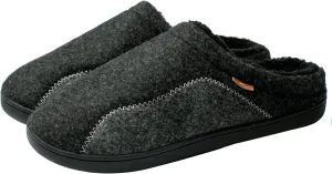 Mens Moccasin Slippers Cozy Memory Foam Fuzzy Plush Lined Slip on Adjustable Tongue House Shoes Indoor Outdoor