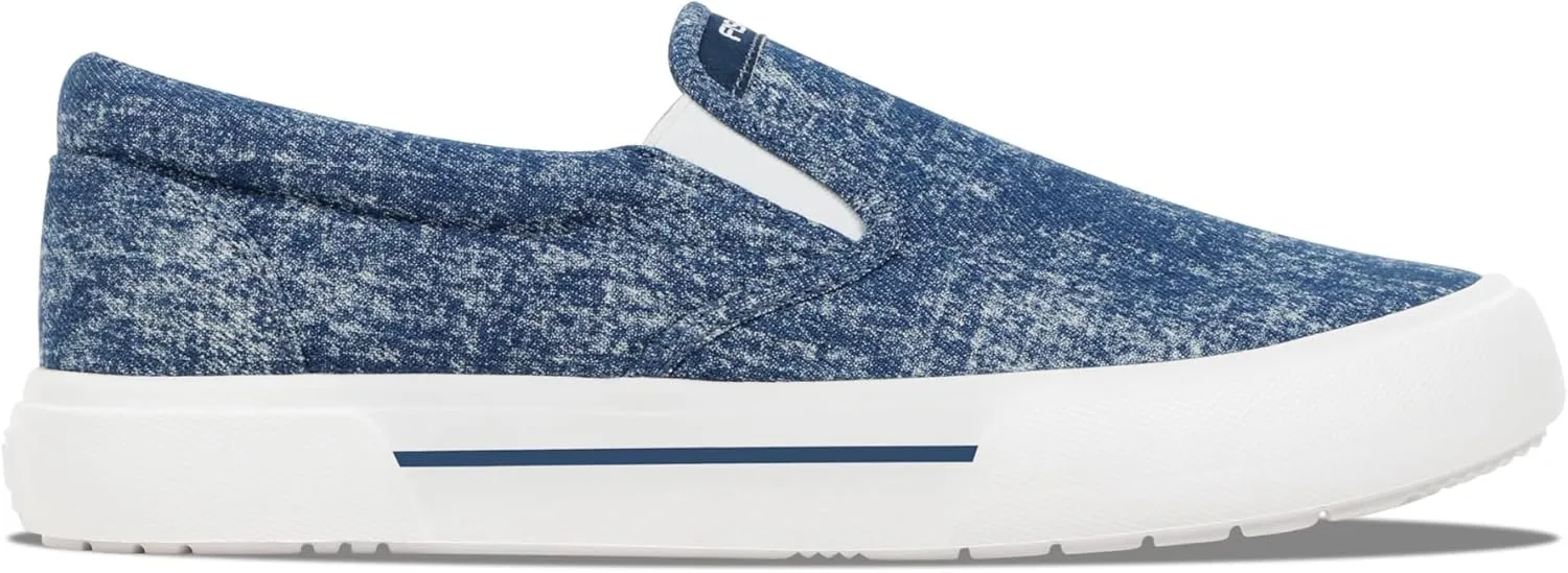 Men's Sunwashed Slip-On Fishing Shoes | Water-Repellent, Pre-Shrunk Nylon/Cotton Blend | Arch Support, Padded Collar, & Sneaker Platform
