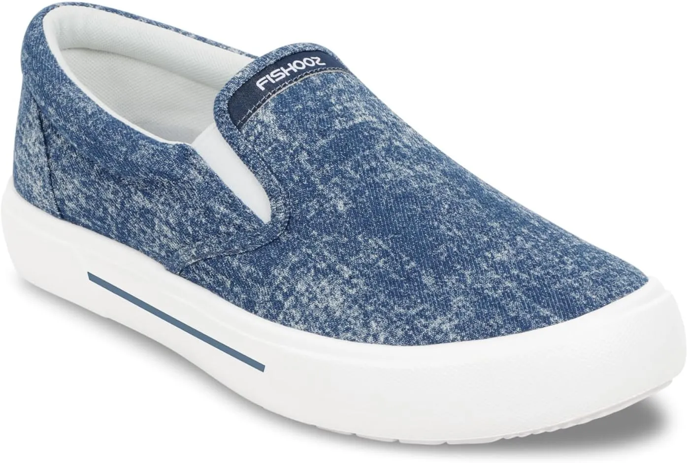 Men's Sunwashed Slip-On Fishing Shoes | Water-Repellent, Pre-Shrunk Nylon/Cotton Blend | Arch Support, Padded Collar, & Sneaker Platform