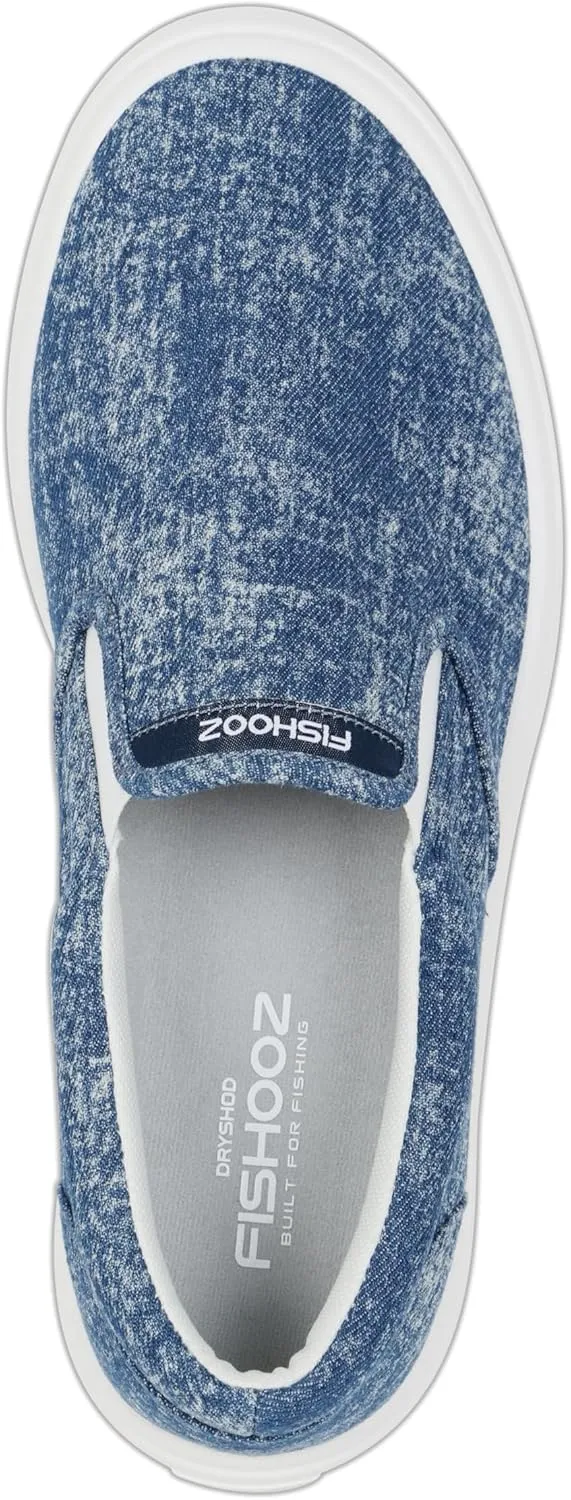 Men's Sunwashed Slip-On Fishing Shoes | Water-Repellent, Pre-Shrunk Nylon/Cotton Blend | Arch Support, Padded Collar, & Sneaker Platform