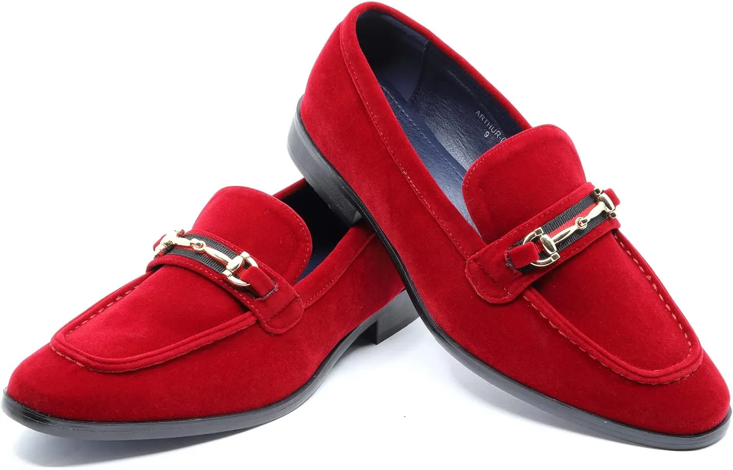 Men's Vintage Velvet Designer Classic Dress Tuxedo Loafers Slip On Shoes Arthur-01