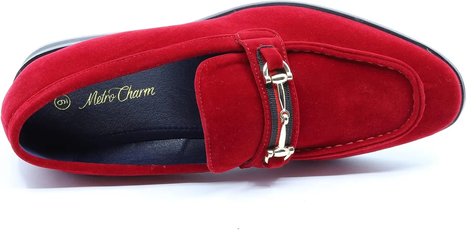 Men's Vintage Velvet Designer Classic Dress Tuxedo Loafers Slip On Shoes Arthur-01