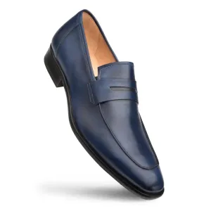 Mezlan Calfskin E20243 Navy Genuine Penny Loafers