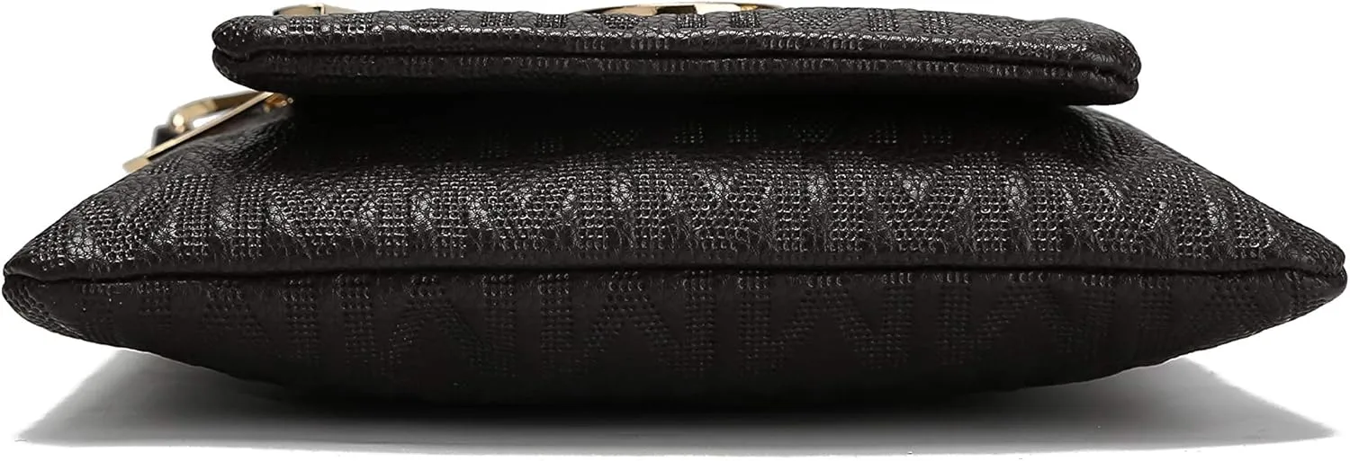 Mia K Women's Crossbody Handbag, PU Leather Adjustable Strap, Side Crossover Bag, Shoulder Bag