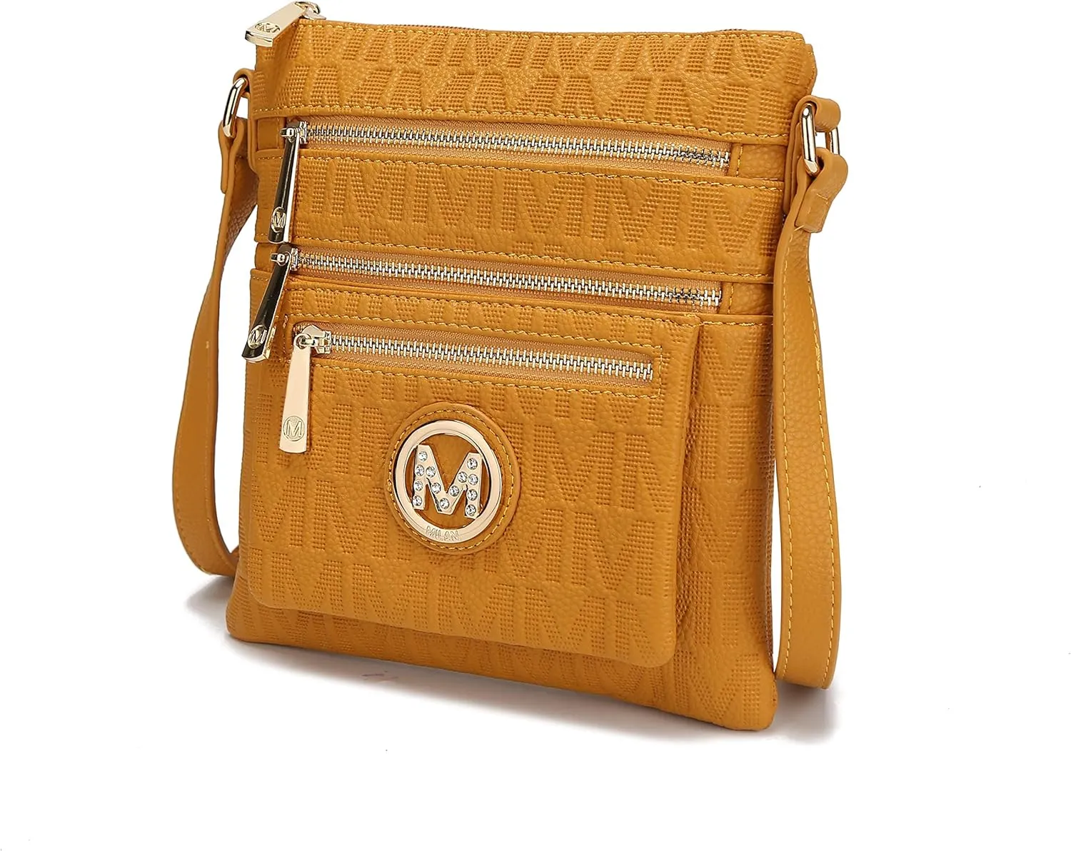 Mia K Women's Crossbody Handbag, PU Leather Adjustable Strap, Side Crossover Bag, Shoulder Bag