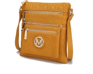 Mia K Women's Crossbody Handbag, PU Leather Adjustable Strap, Side Crossover Bag, Shoulder Bag