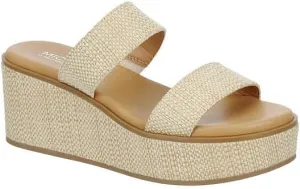 Michael By Michael Shannon Pierre - Women's Platform Open Toe Two Band Slip-On Slide Sandals