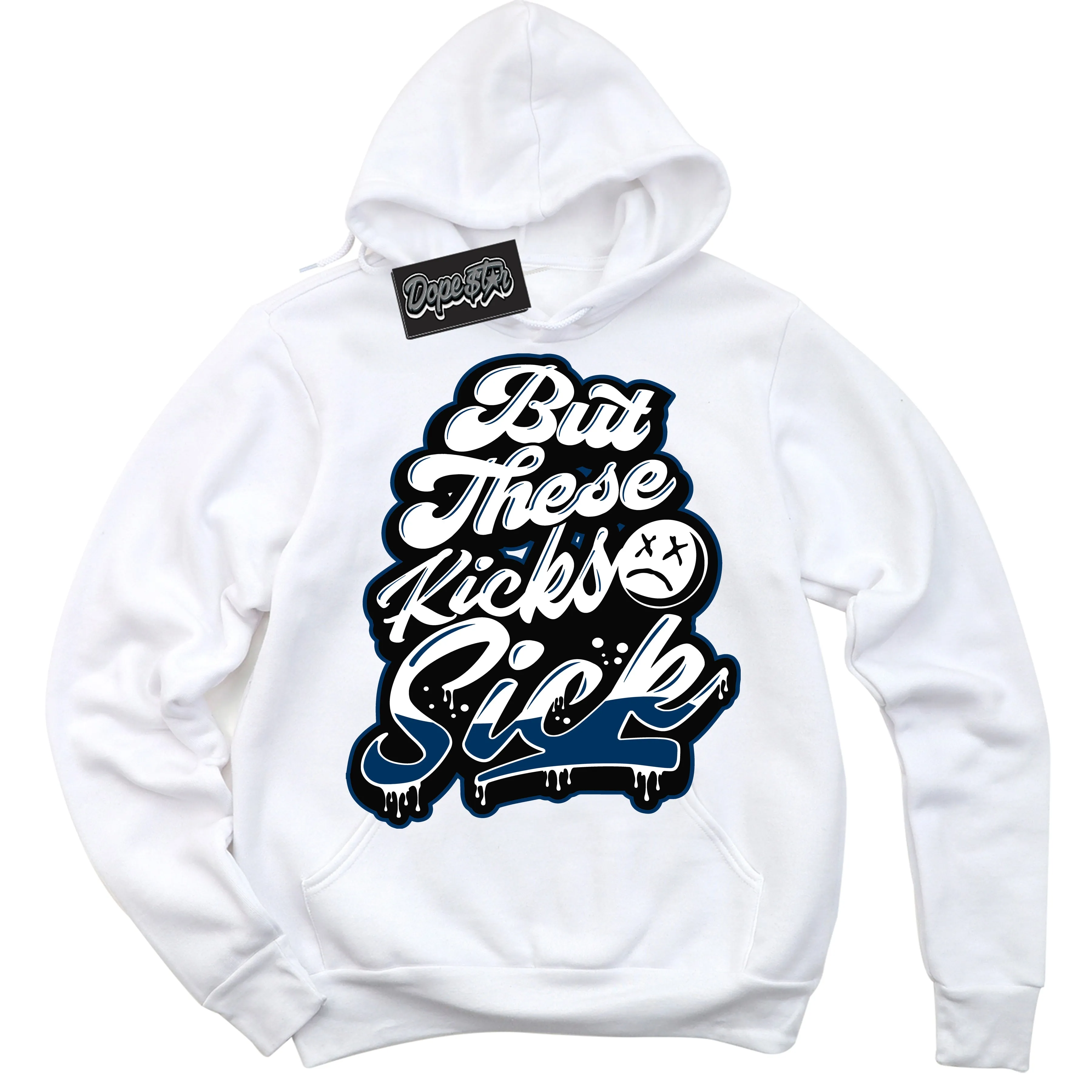 Midnight Navy 1s Sneaker Hoodie Kick Sick Graphic