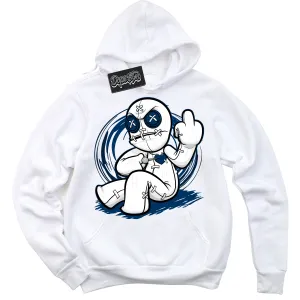 Midnight Navy 1s Sneaker Hoodie Voodoo Doll Graphic