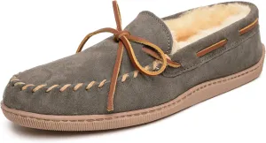 Minnetonka Men's Sheepskin Hardsole Moccasin Slippers