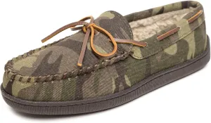Minnetonka Womens Pile Lined Hardsole Moccasin Slipper