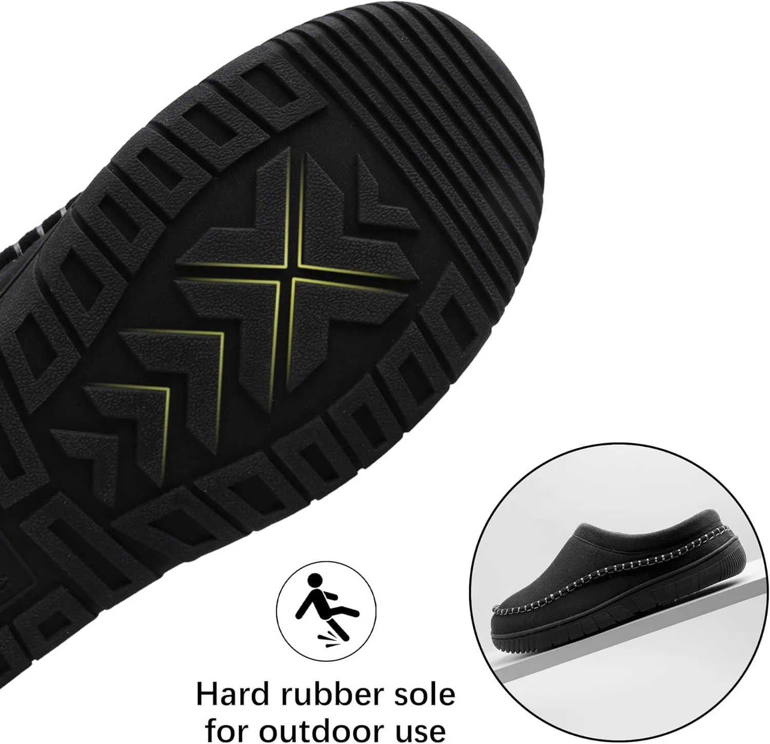 MIXIN Mens Slippers Indoor Outdoor Memory Foam Warm Fuzzy Fluffy Comfy House Shoes Anti-Slip Moccasin Slippers