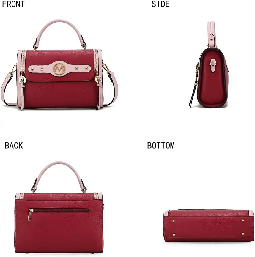 MKF Collection Crossbody Bag for Women, Vegan Leather Designer Shoulder Bag Purse Handbag By Mia K