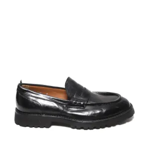 Moccasin In Soft Black Vegetable Tanned Leather