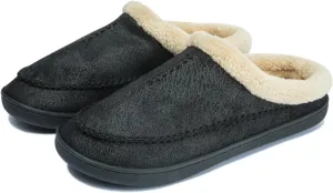 Moccasins for Men Memory Foam Slippers Men's House Shoes for Indoor Outdoor with Microsuede Fleece Fuzzy Lined