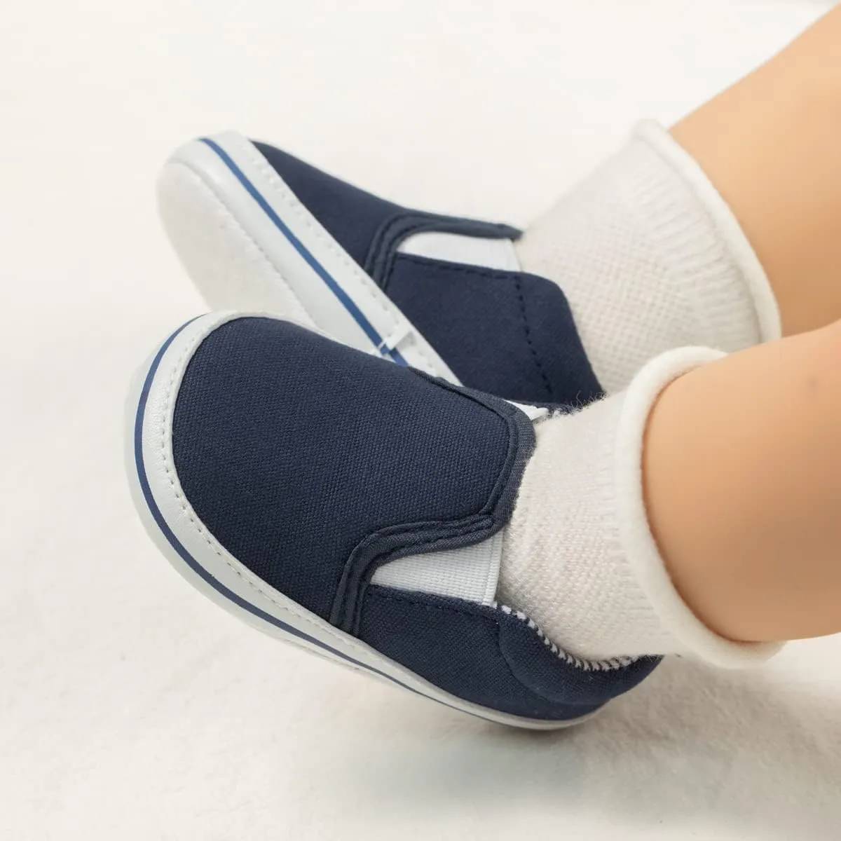 Morbido Infant Baby Boys Girls Canvas Sneaker Toddler Slip On Anti Skid Newborn First Walkers Candy Shoes for 0-18 Months
