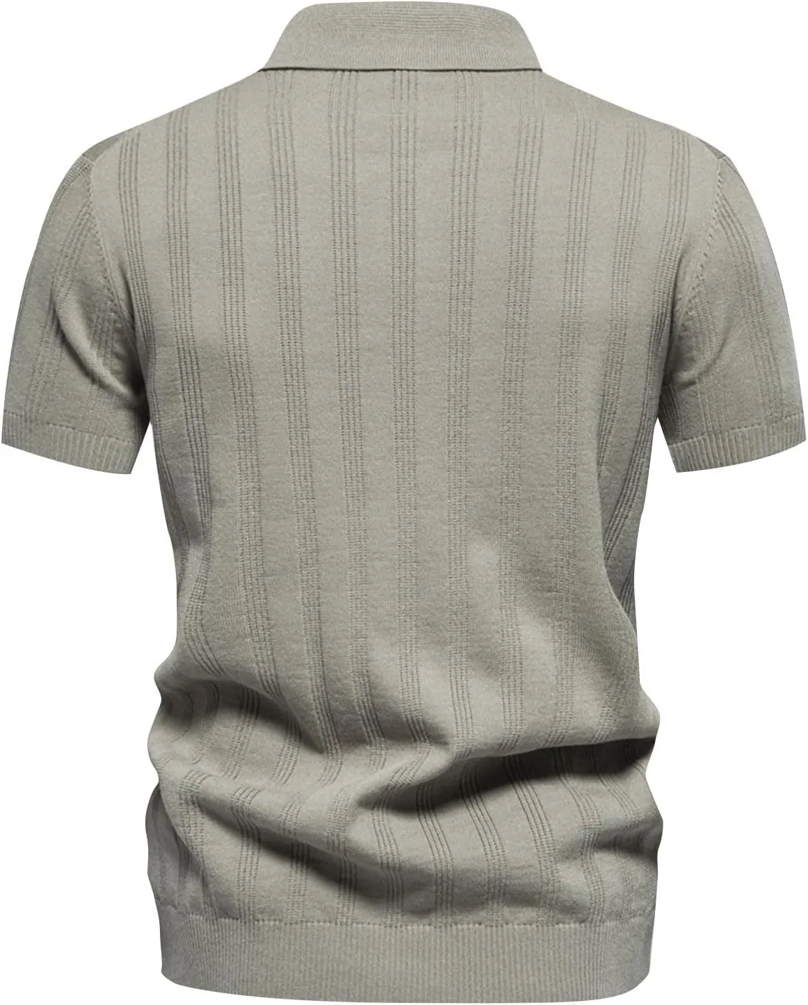 Muscularfit Men's Henley Shirts Slim Fit Short Sleeve Knit Cotton Button Down Shirt Business Casual Shirt Trendy Clothes 2024