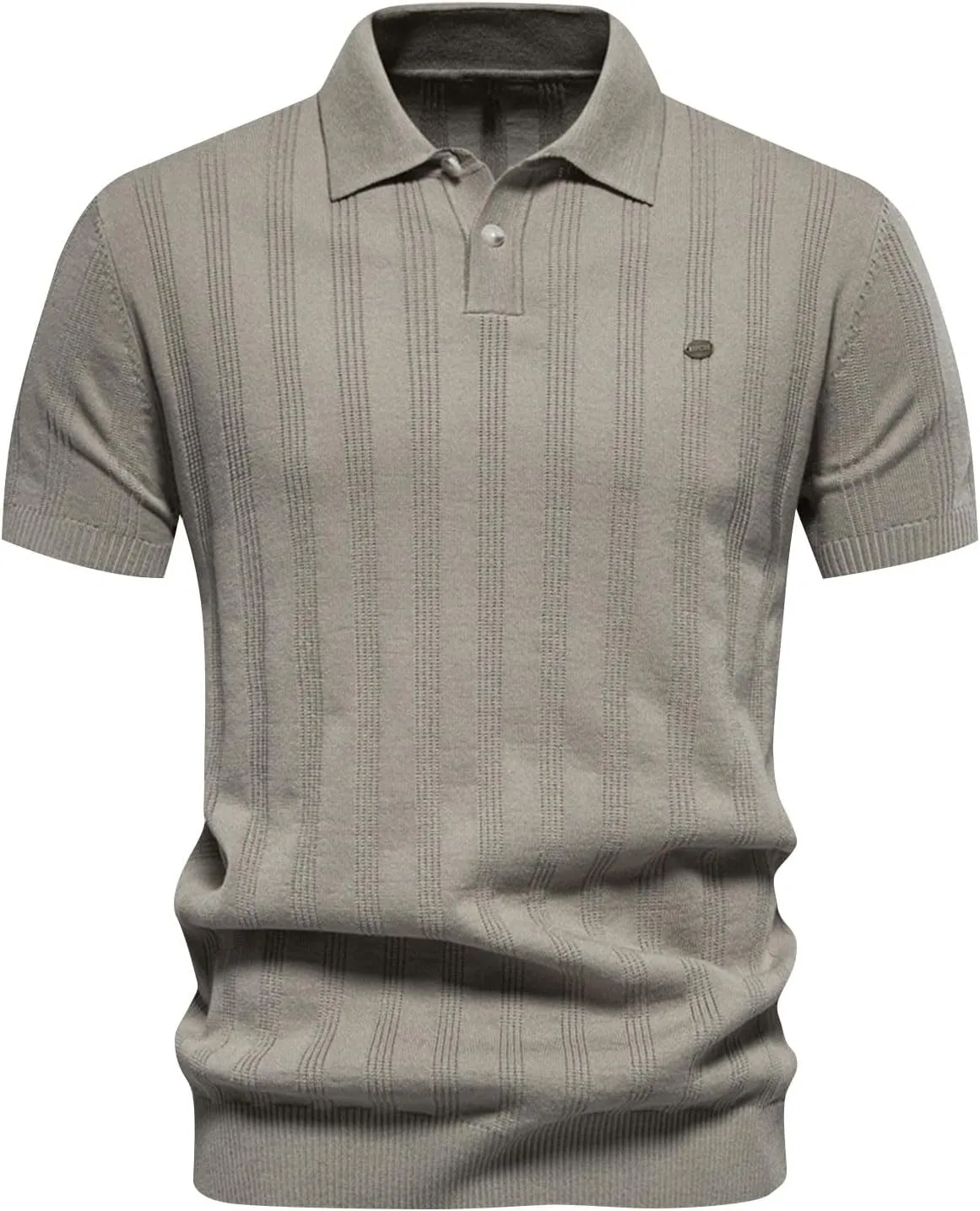 Muscularfit Men's Henley Shirts Slim Fit Short Sleeve Knit Cotton Button Down Shirt Business Casual Shirt Trendy Clothes 2024
