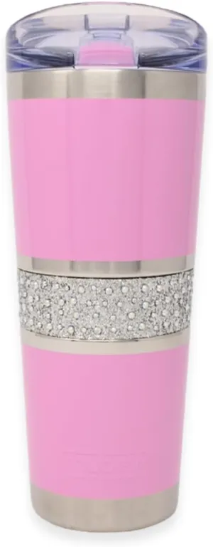 MyBevi Hollywood Insulated Tumblers, Premium Grade Stainless Steel Hydration Tumbler - Hot & Cold, Leak-Resistant Lid, BPA-Free | 20 oz, Pink