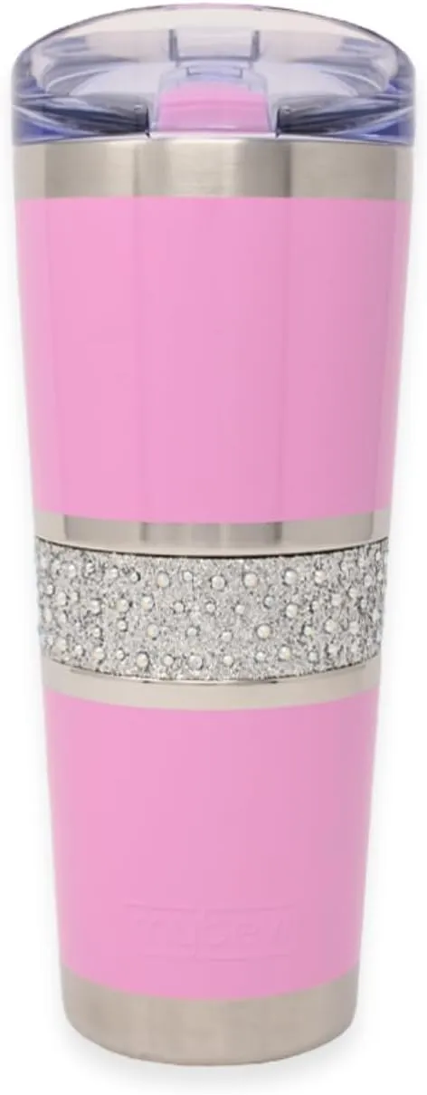 MyBevi Hollywood Insulated Tumblers, Premium Grade Stainless Steel Hydration Tumbler - Hot & Cold, Leak-Resistant Lid, BPA-Free | 20 oz, Pink