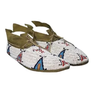 Native American Style Handmade Beaded Powwow Dance Moccasin PMC621