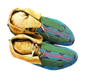 Native American Style Handmade Beaded Powwow Dance Moccasin PMC733