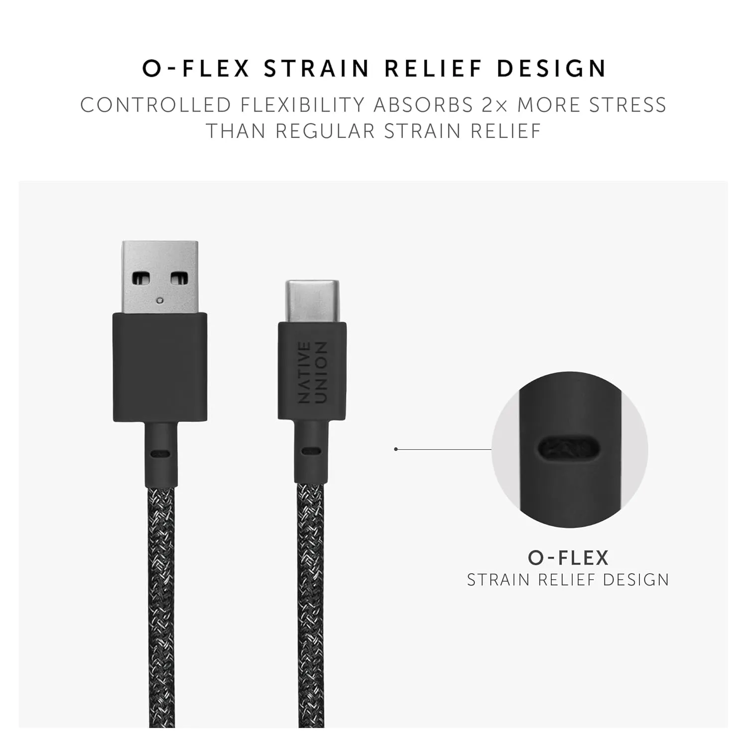 Native Union Belt Cable XL USB-C to USB-A - 10ft Ultra-Strong Charging Cable with Leather Strap Compatible with iPhone 16, Samsung Galaxy Z Fold 6, Flip 6, S25 Ultra, Pixel 9 Pro, iPad Pro (Cosmos)