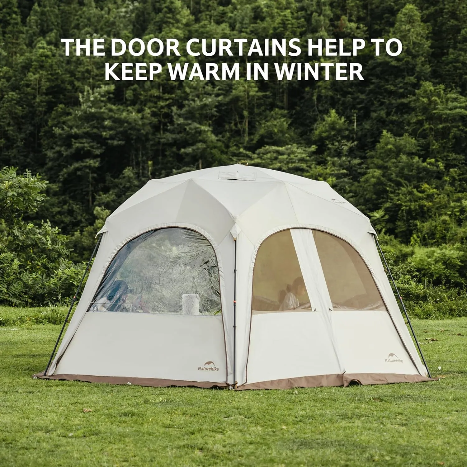Naturehike Cloud Boundar Camping Tent, 60S Easy Setup Instant Pop up Tents for Camping,Canopy Tent for Sporting Events, Tailgating, Camping, Outdoor Activities