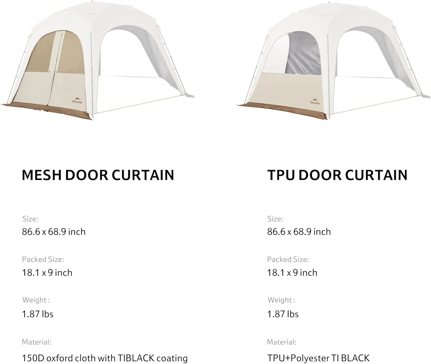 Naturehike Cloud Boundar Camping Tent, 60S Easy Setup Instant Pop up Tents for Camping,Canopy Tent for Sporting Events, Tailgating, Camping, Outdoor Activities