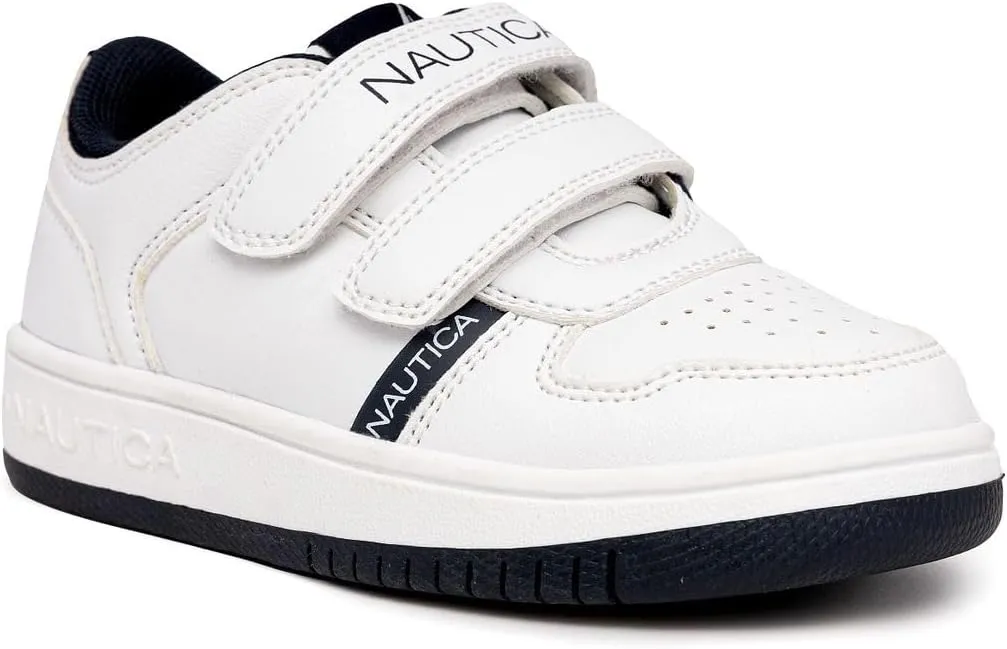 Nautica Kids' Double Strap Sneakers | Casual Athletic Shoes for Boys and Girls | Durable and Comfortable Fit for Toddlers and Little Kids