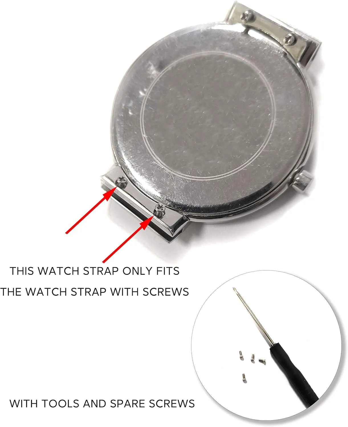 NC Replacement Leather Watch Band for Skagen Bering Unisex Watches with Screw