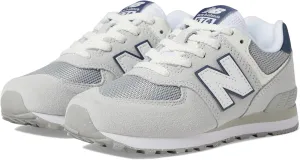 New Balance Kids 574 V1 70s Racing Lace-up Sneaker, Brighton Grey/Nb Navy, 1.5 Wide US Unisex Little