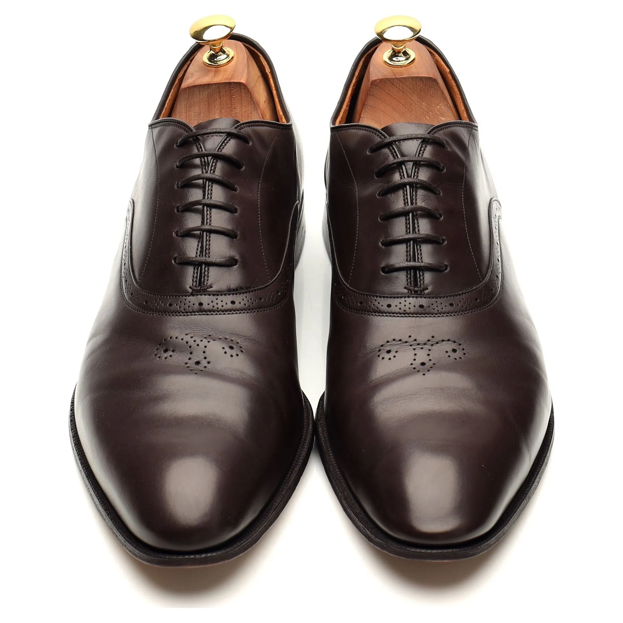 'Neyford' Dark Brown Leather Oxford UK 10 F