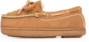 NORTY Moccasin House Slippers for Kids- Slip-On Toddler Shoes for Boys and Girls - Suede - Runs True to Size