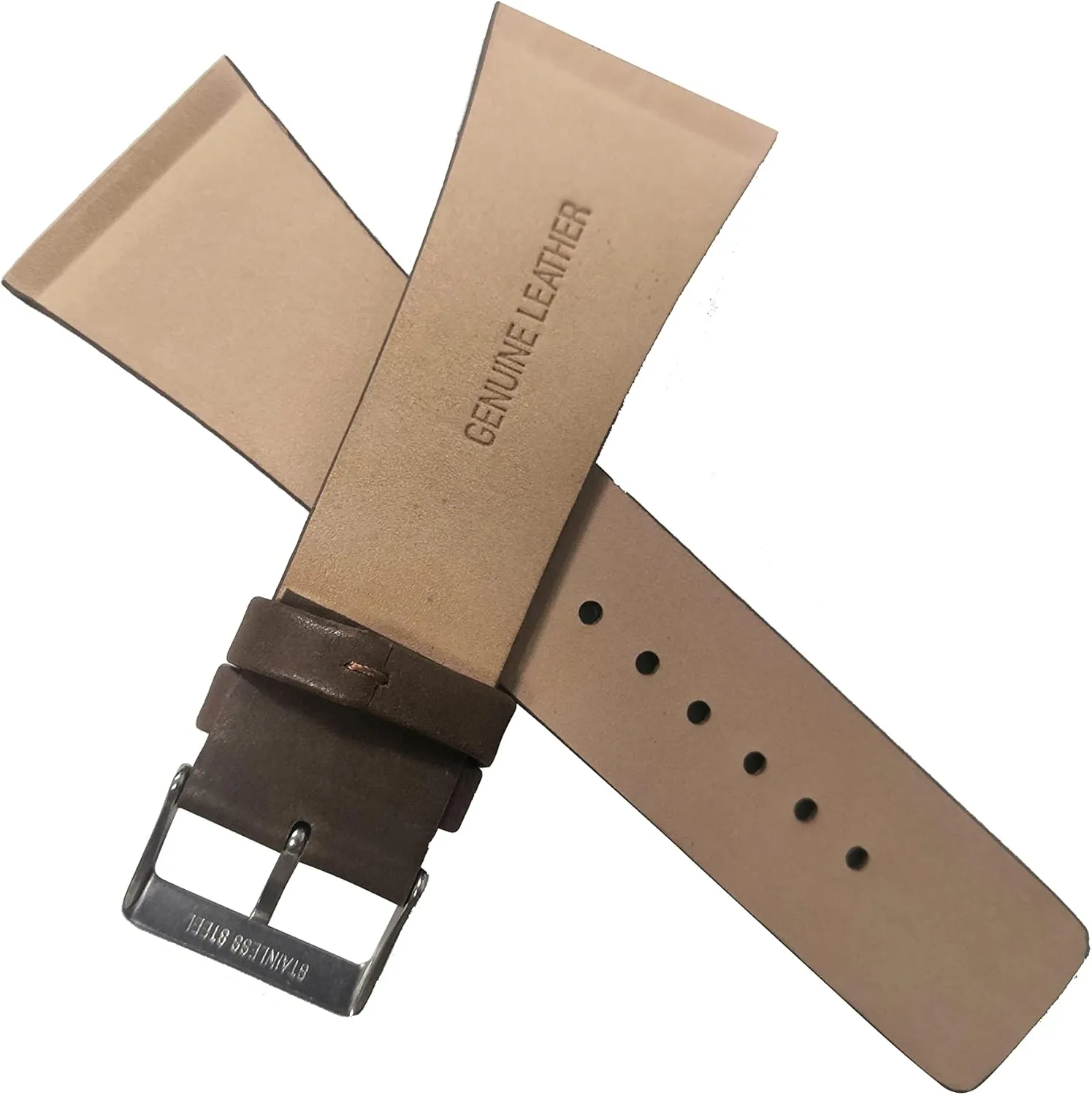 NZZXTO Replacement Leather Watch Band for Skagen Bering Unisex Watches with Screw