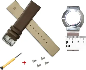 NZZXTO Replacement Leather Watch Band for Skagen Bering Unisex Watches with Screw