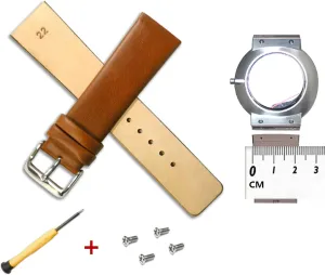 NZZXTO Replacement Leather Watch Band for Skagen Bering Unisex Watches with Screw