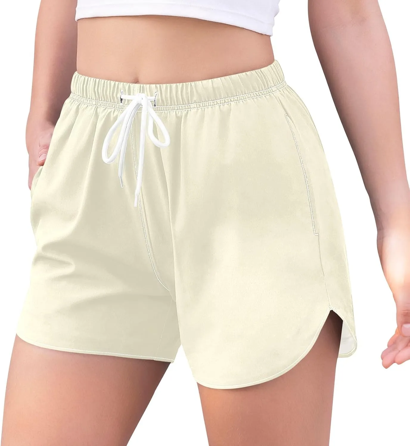 ODAWA Moccasin Womens Sweat Shorts Women Workout Shorts with Liner Womens Quick Dry Shorts