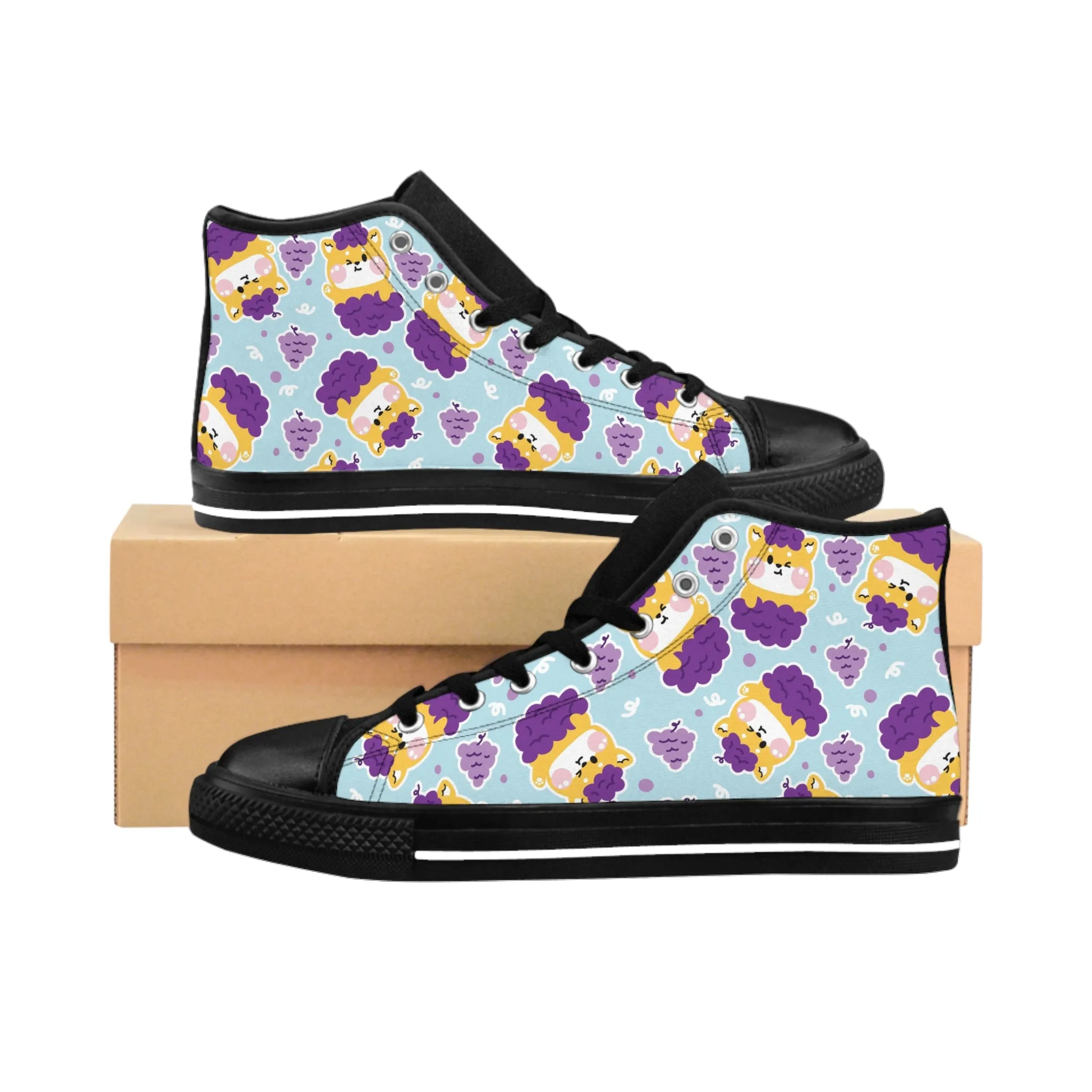 Orange Grape Kitty Women's Classic Sneakers