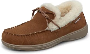 Orthofeet Men's Orthopedic Faux Fur Lined Tuscany Slippers