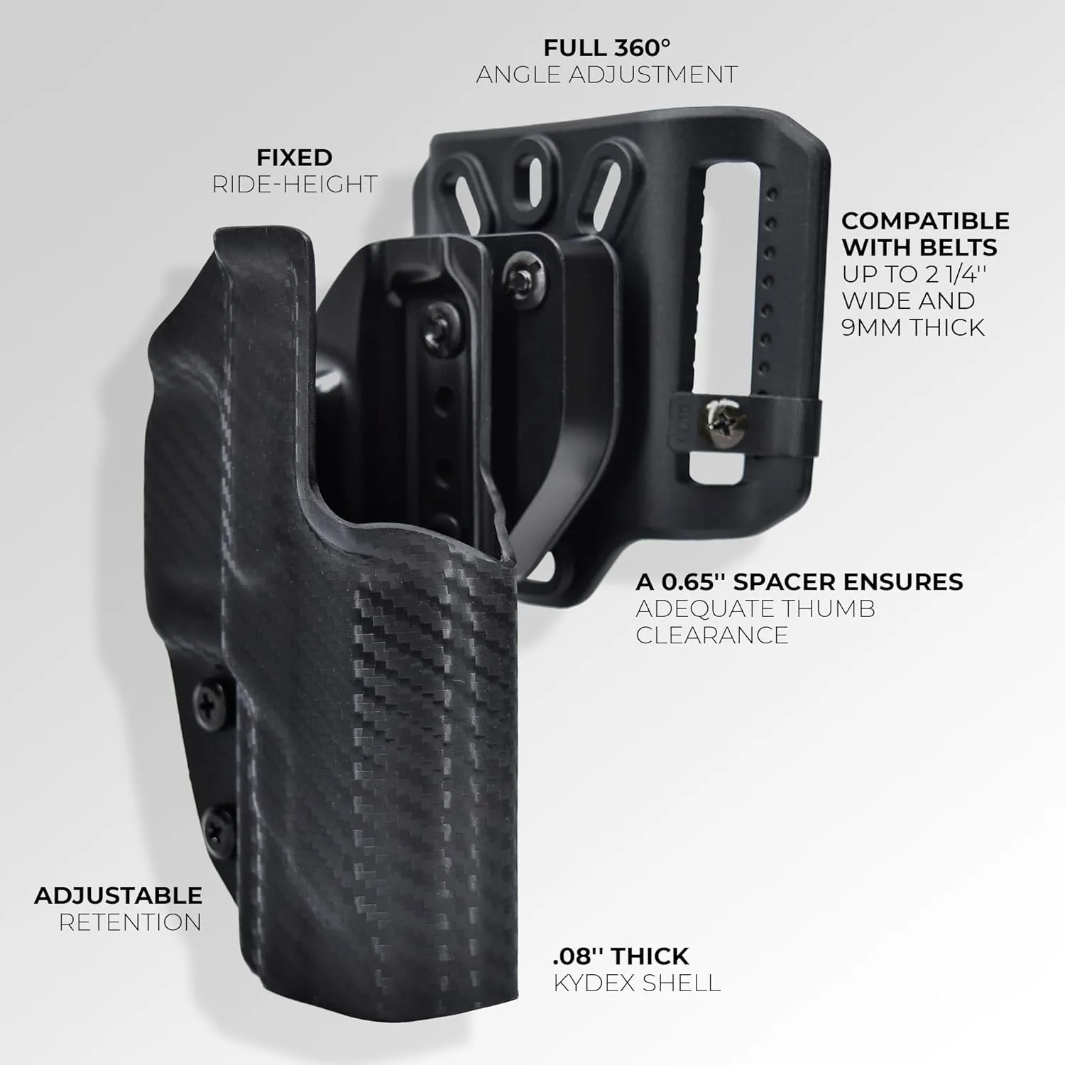 OWB Quick Release Belt Loop Holster fits Shadow Systems MR920 Combat