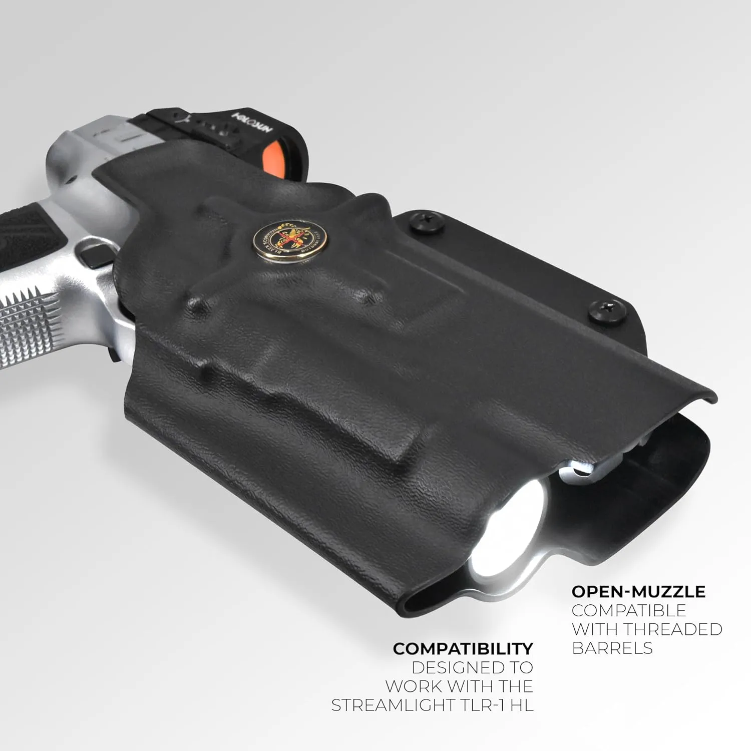 OWB Quick Release Paddle Holster fits Springfield Armory Prodigy 5'' w/TLR-1 HL