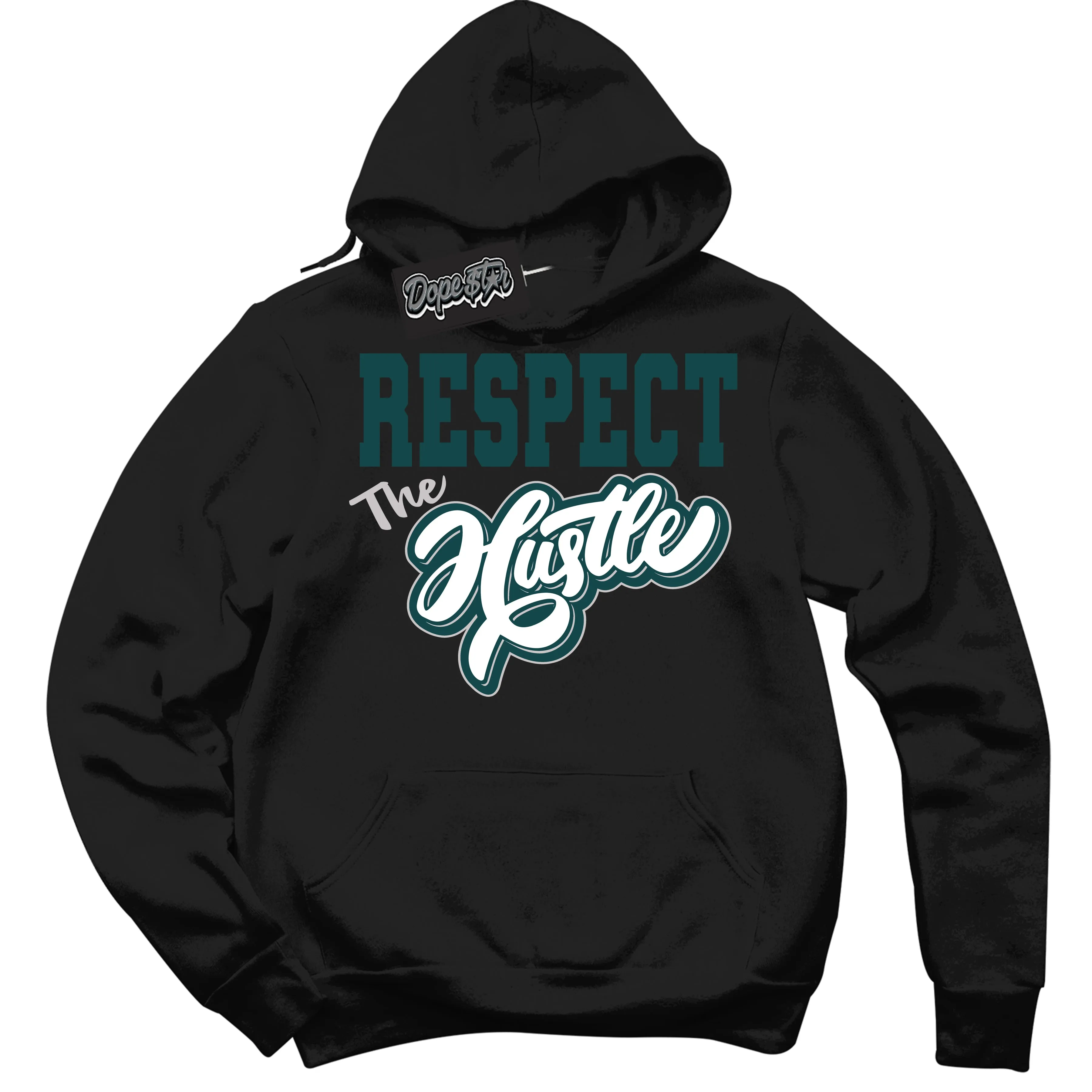 Oxidized Green 1s Sneaker Hoodie Respect The Hustle Graphic