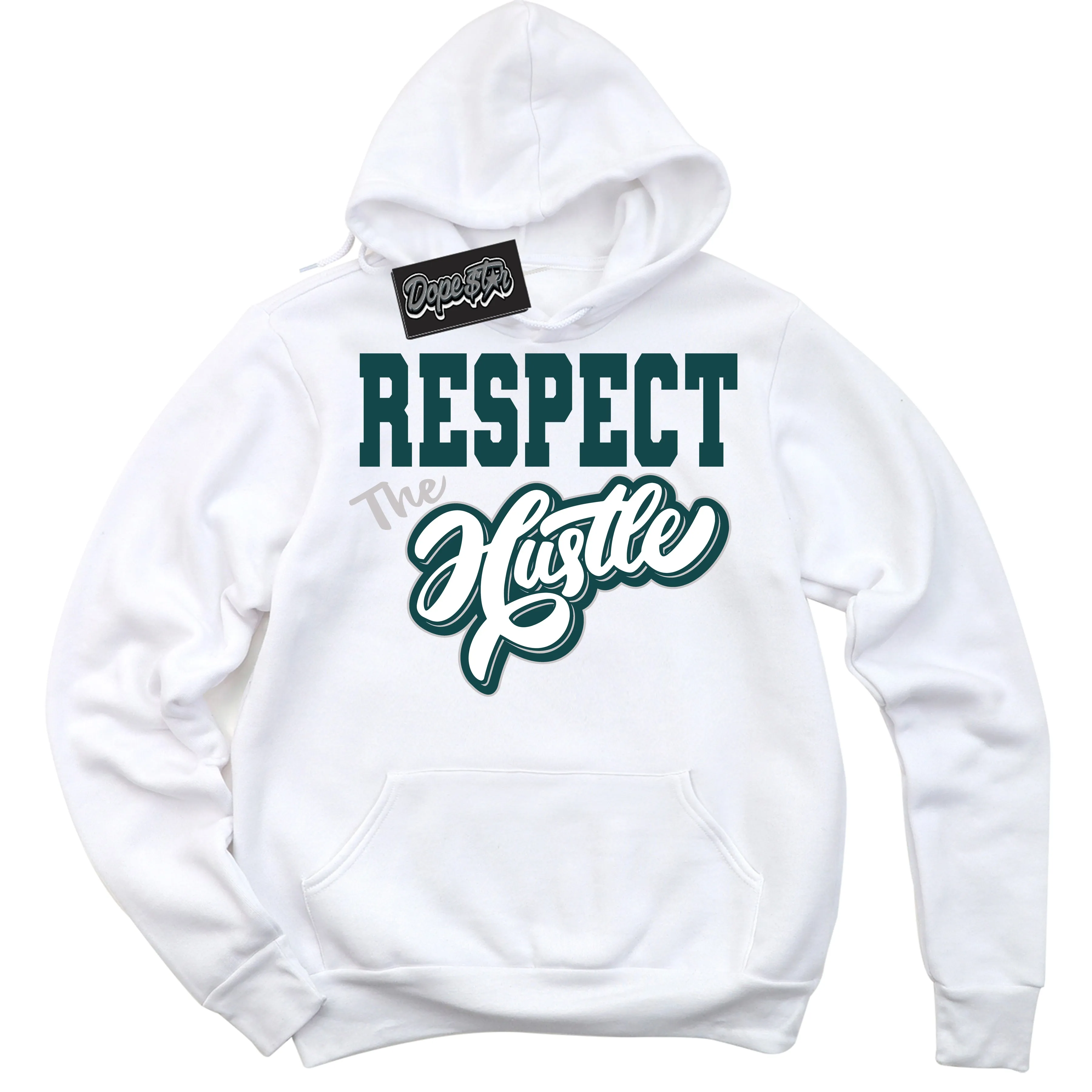 Oxidized Green 1s Sneaker Hoodie Respect The Hustle Graphic