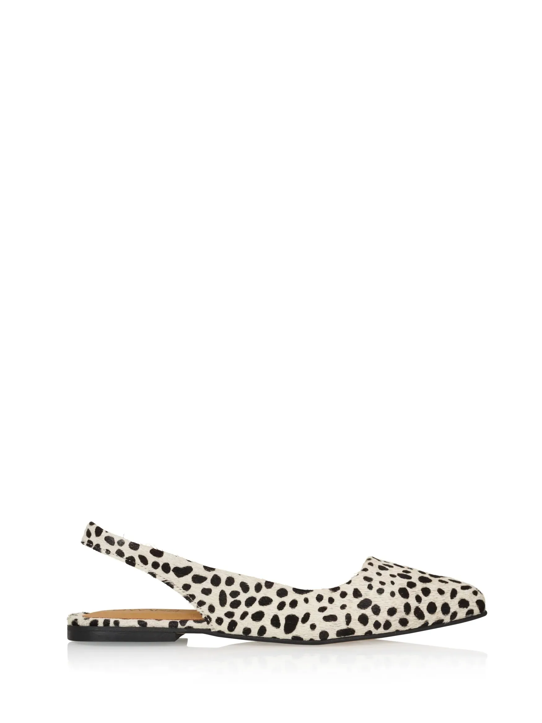Parma Cheetah Slingback - White/Black