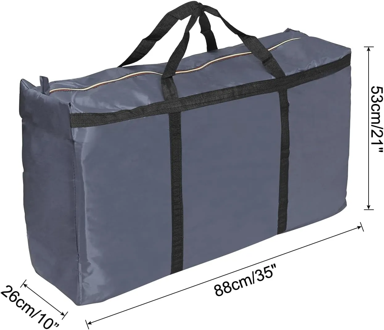 PATIKIL 35" Extra Large Moving Bag for Travel, 210D Oxford Waterproof Storage Bag with Double Zippers Duffle Bag for Storage Packing Home Traveling Camping, Gray (35"x10"x21")