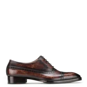Patina Captoe Leather Formal Oxford Shoes