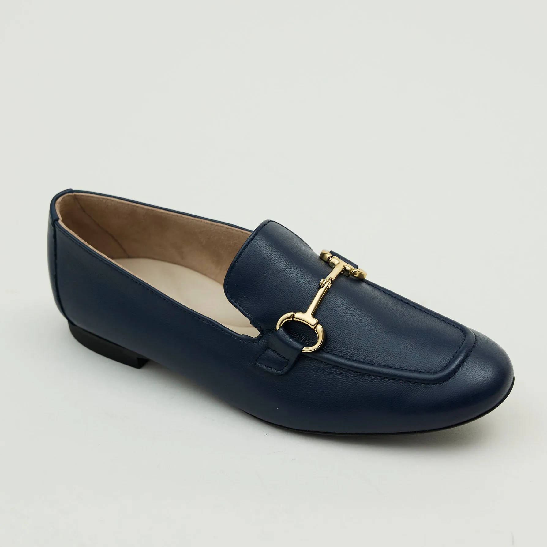 Paul Green Navy Leather Loafers