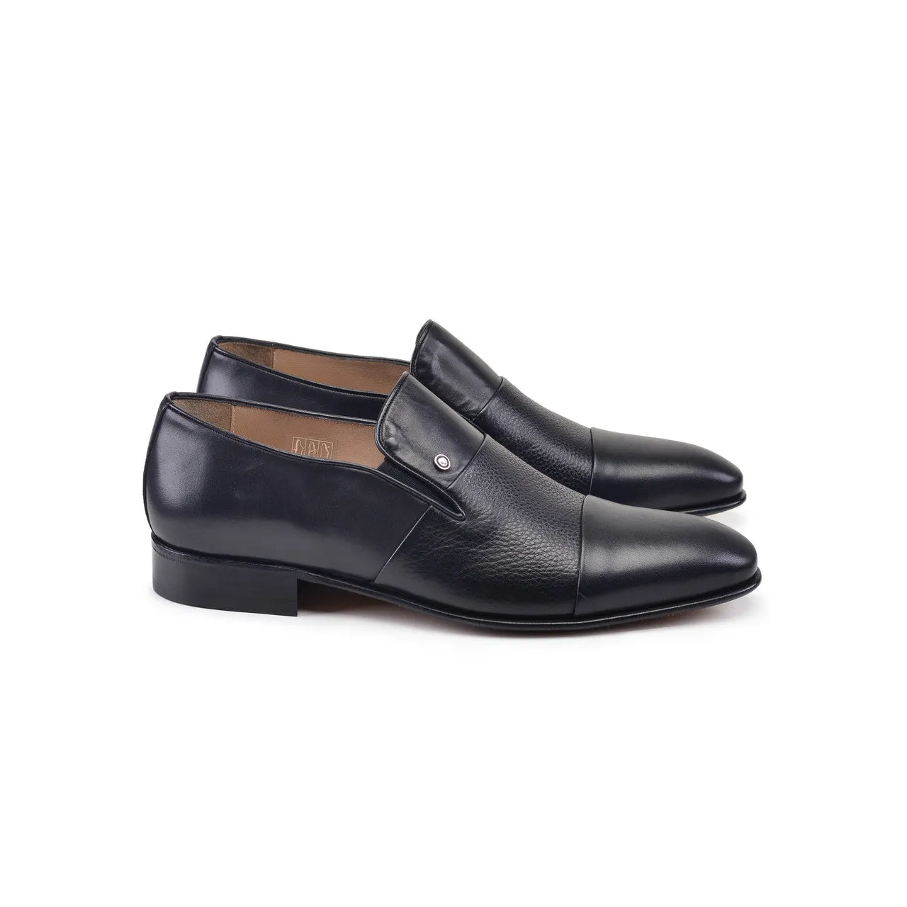 Pelle Line- 891 Cap toe Loafer -Black