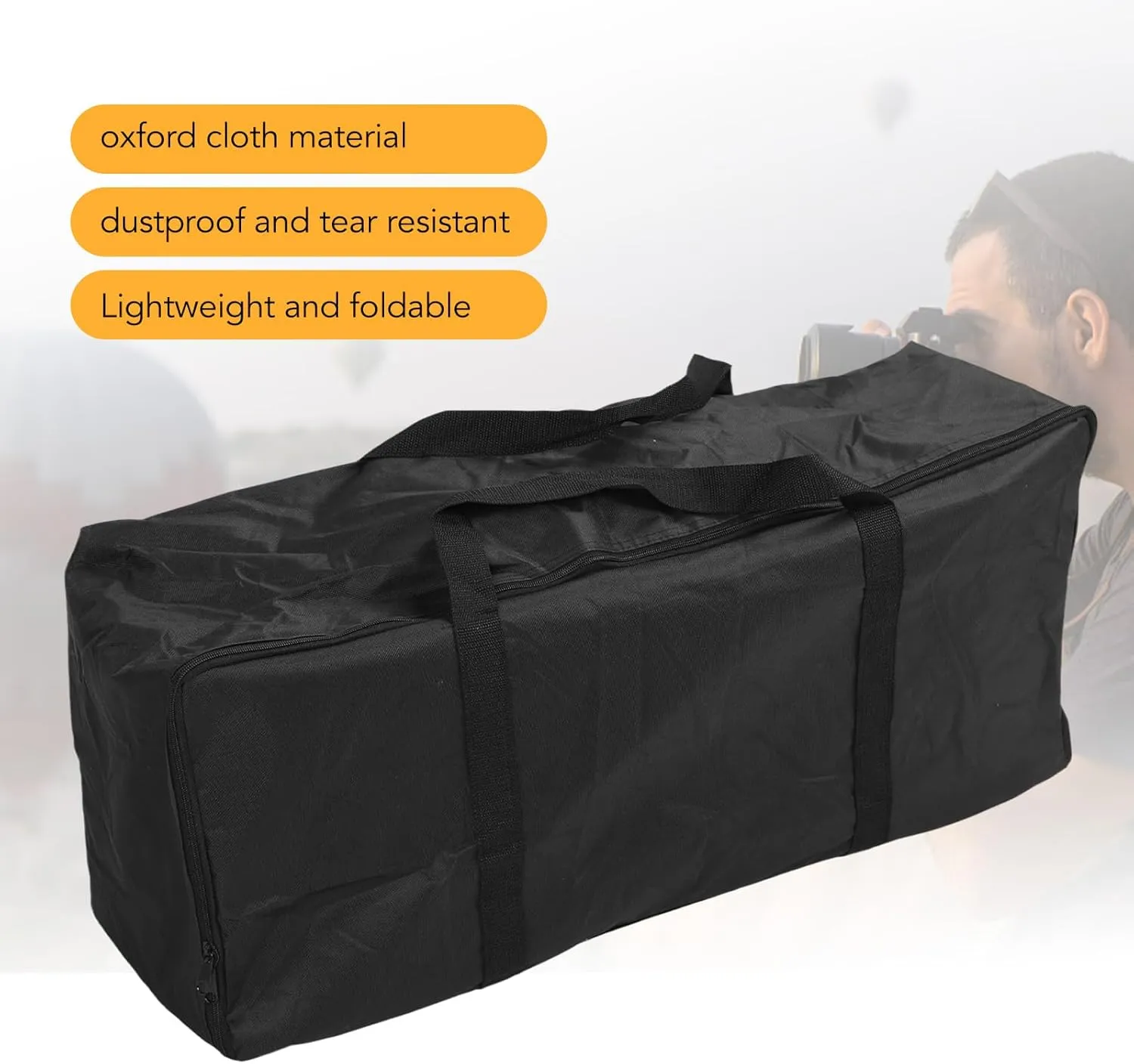 Photo Studio Equipment Large Carrying Bag,Sports Gym Bag Workout Duffel Bag with Handle Dual Zipper for Tripod Light Stand Photography Lighting Kit for Travel Camping (75 * 20 * 30cm)